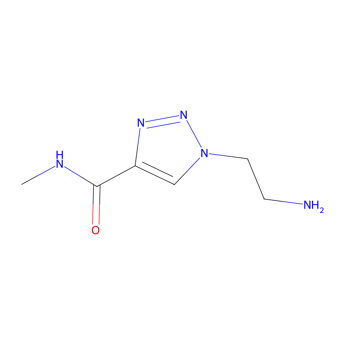 1-(2-aminoethyl)-N-methyl-1H-1,2,3-triazole-4-carboxamide molecular structure, CAS 1485109-08-7