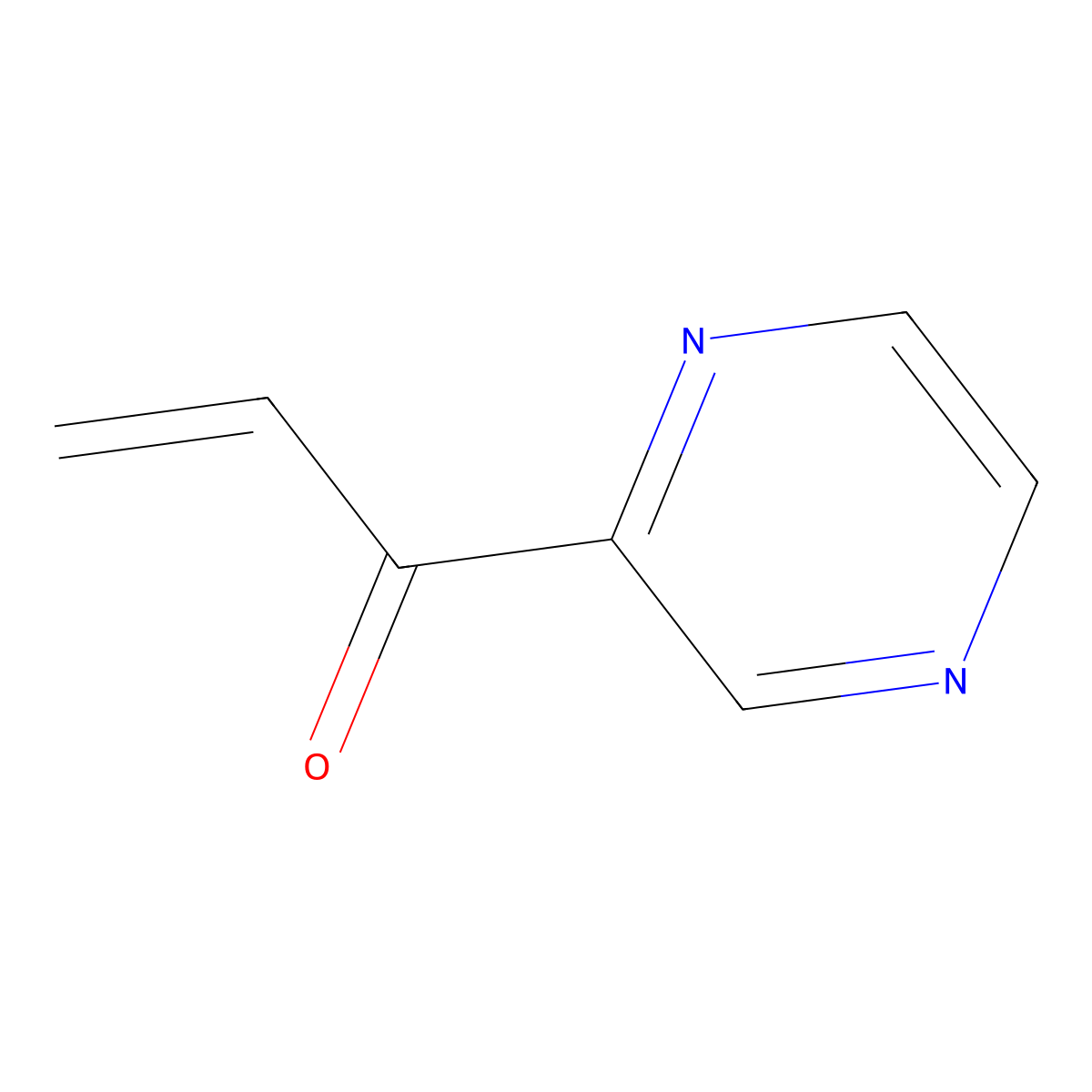 1-(Pyrazin-2-yl)prop-2-en-1-one molecular structure, CAS 1485125-04-9