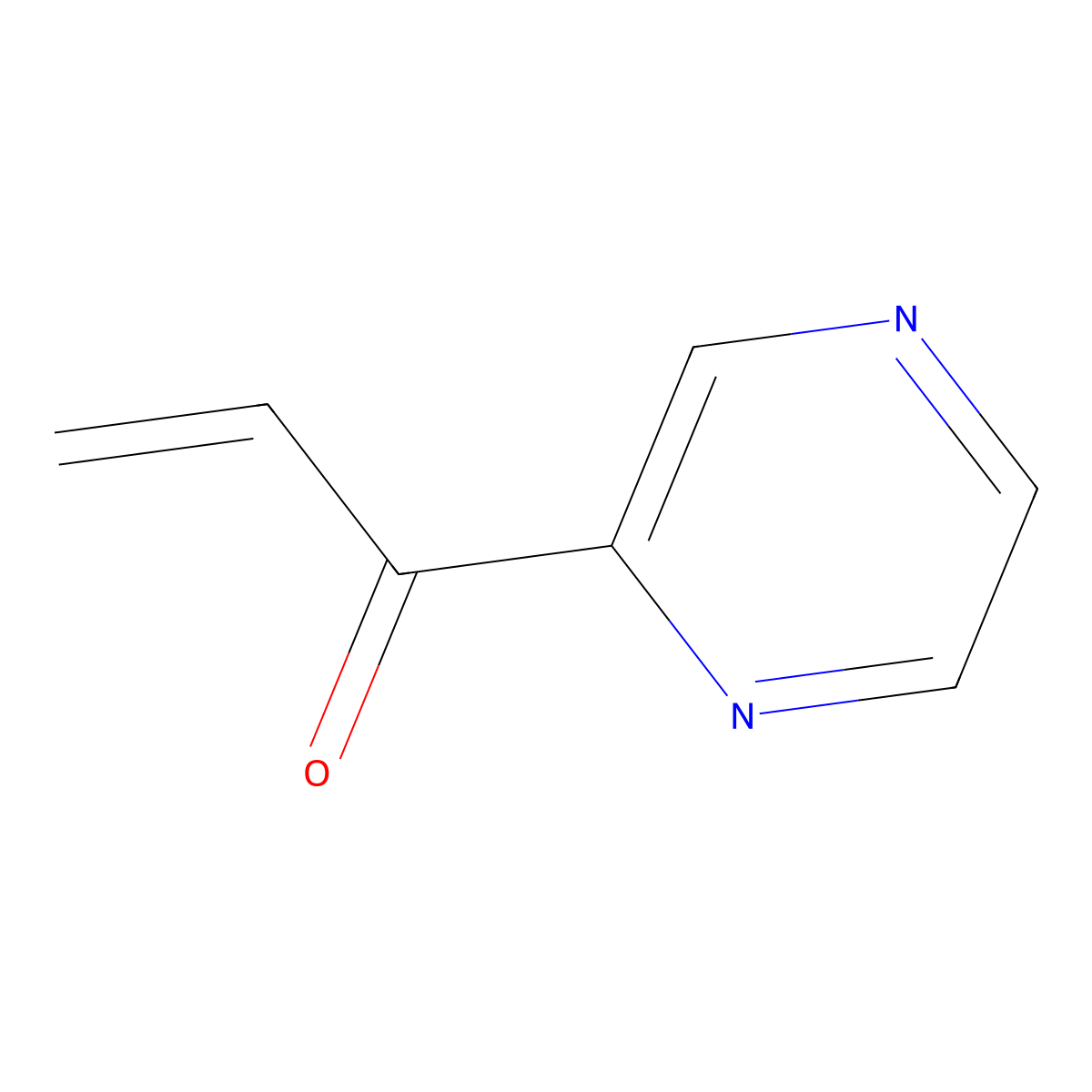 1-(Pyrazin-2-yl)prop-2-en-1-one molecular structure, CAS 1485125-04-9