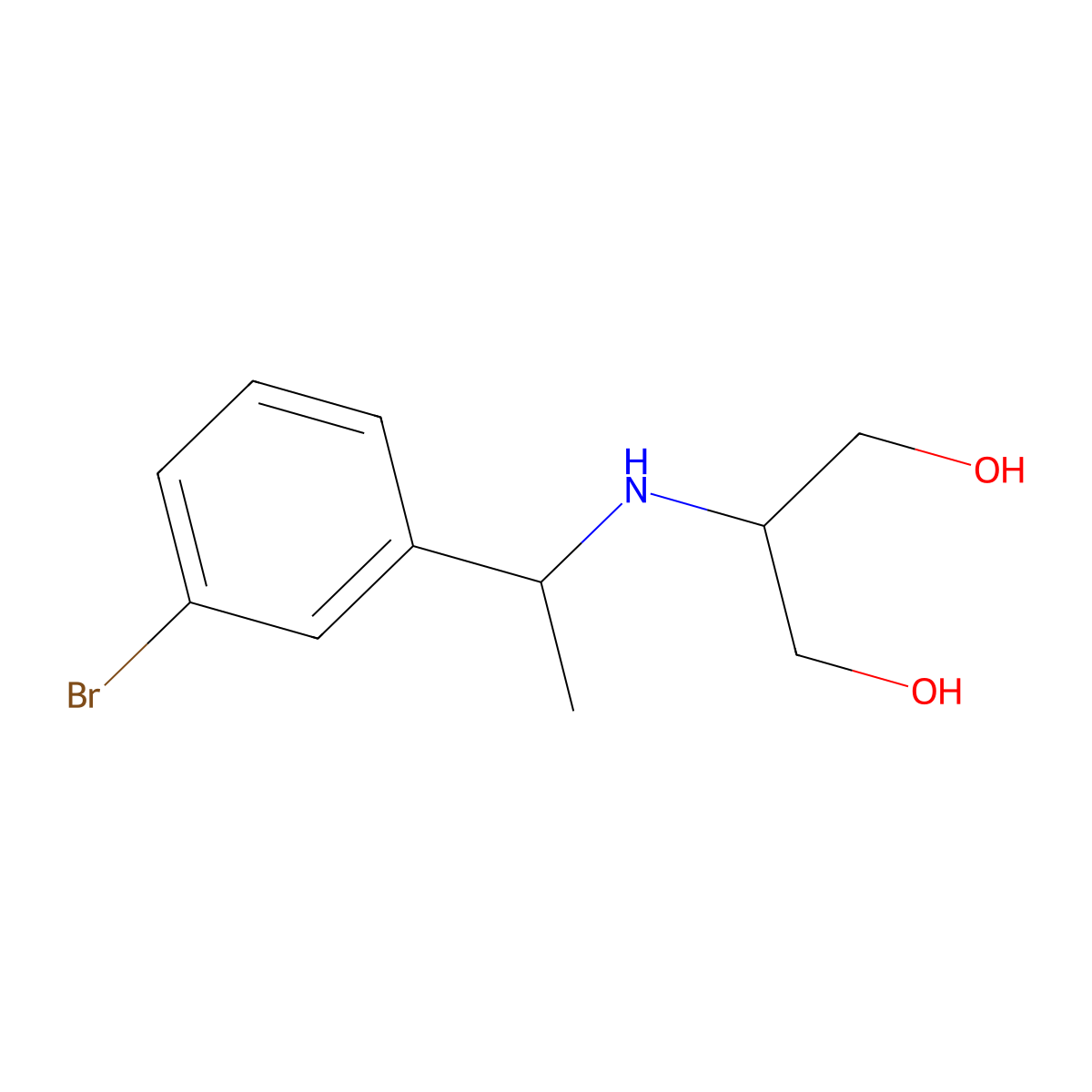 2-{[1-(3-Bromophenyl)ethyl]amino}propane-1,3-diol molecular structure, CAS 1485148-28-4