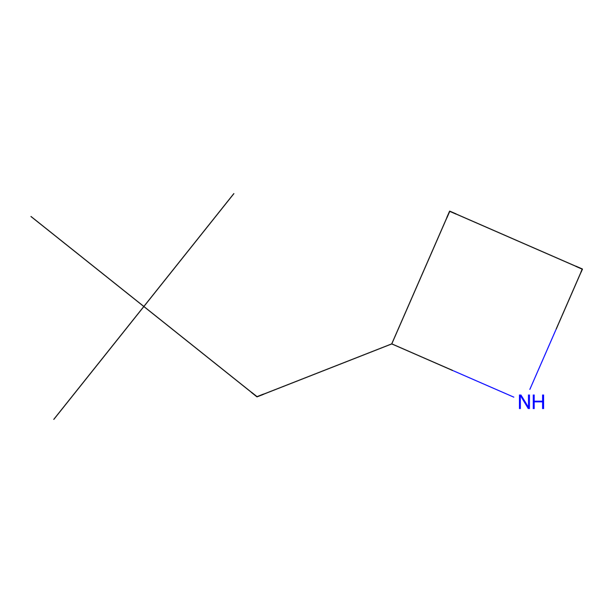 2-(2,2-Dimethylpropyl)azetidine molecular structure, CAS 1485167-67-6