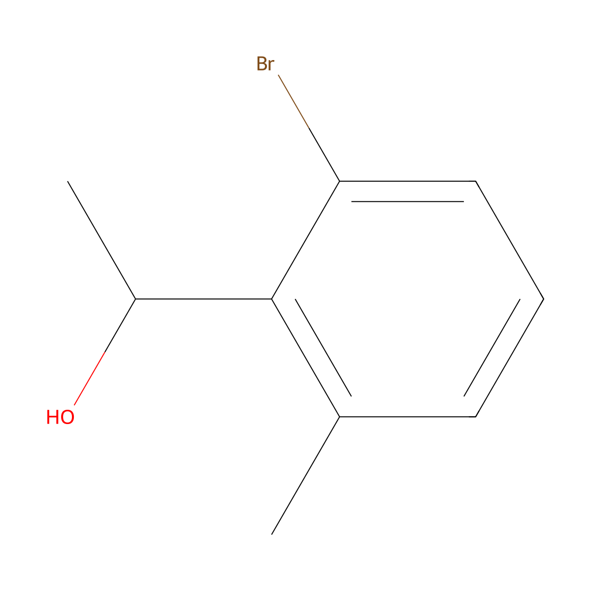 1-(2-Bromo-6-methylphenyl)ethan-1-ol molecular structure, CAS 148517-72-0
