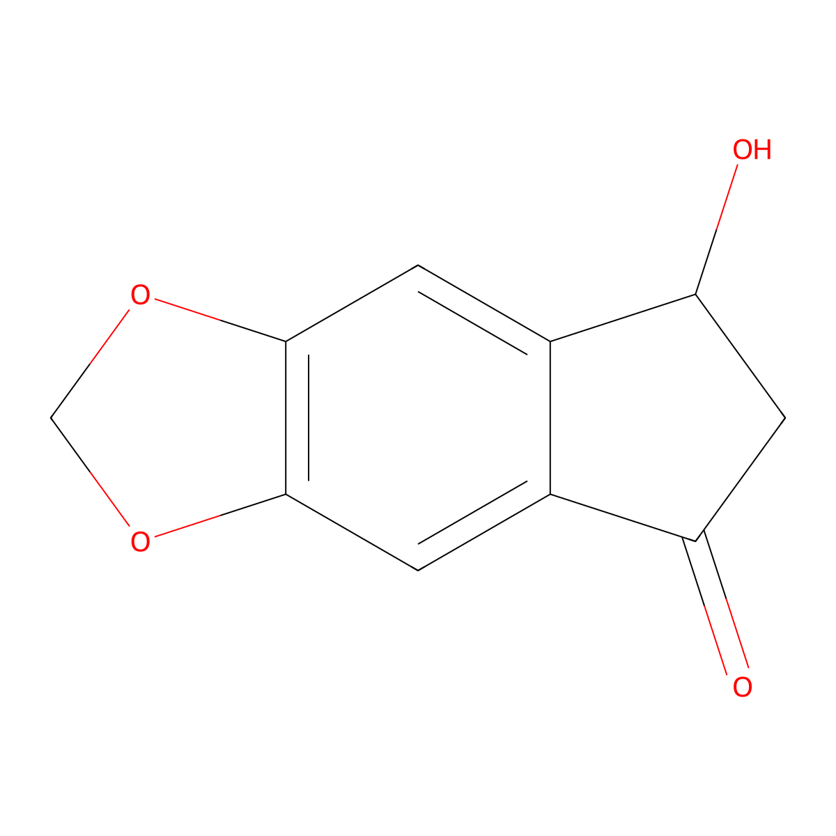 7-Hydroxy-6,7-dihydro-5H-indeno[5,6-d][1,3]dioxol-5-one molecular structure, CAS 148517-84-4