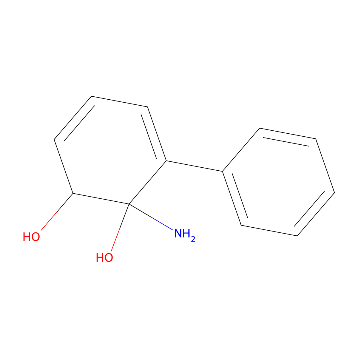 [1,1-Biphenyl]-2,3-diol,2-amino- molecular structure, CAS 148519-91-9
