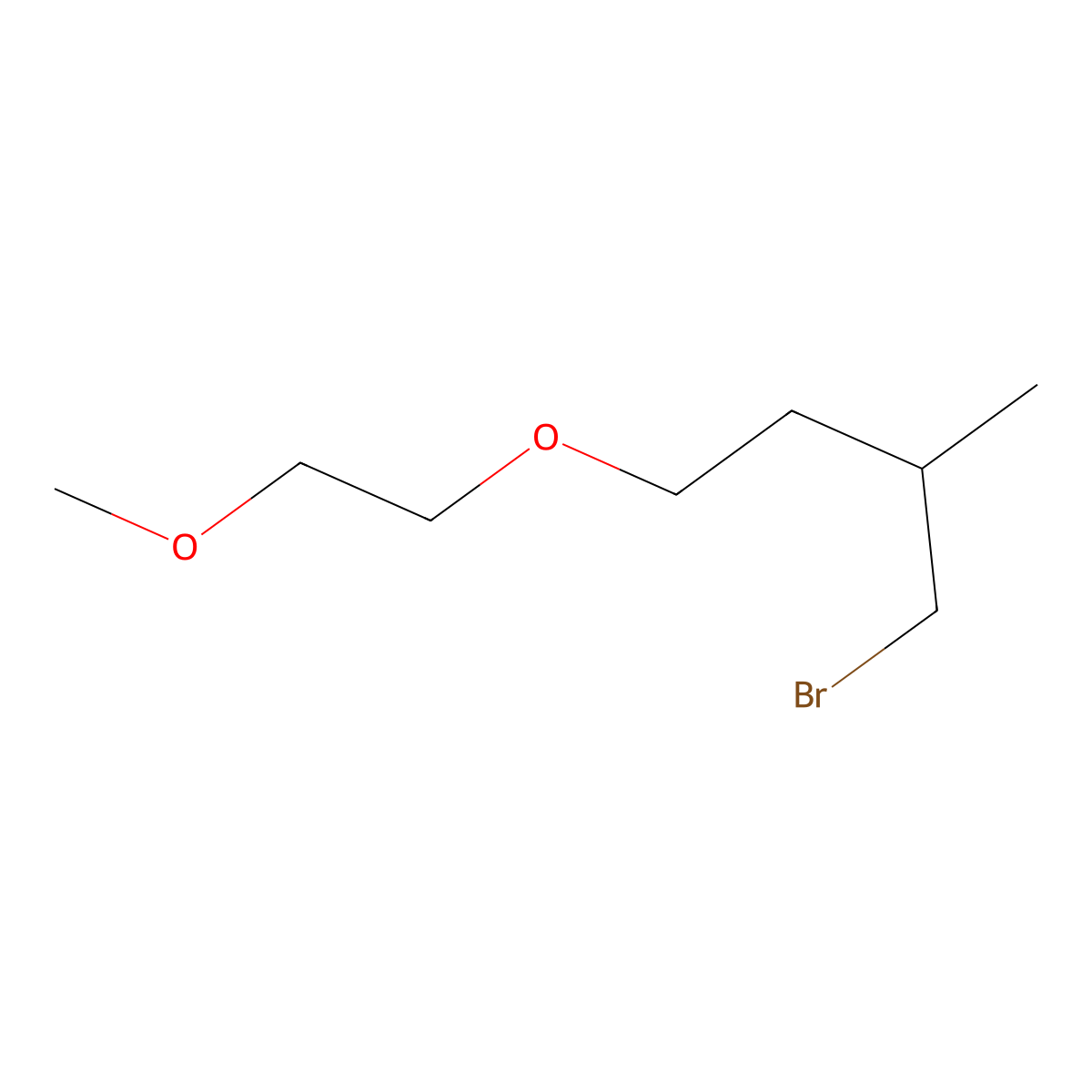 1-Bromo-4-(2-methoxyethoxy)-2-methylbutane molecular structure, CAS 1485191-62-5