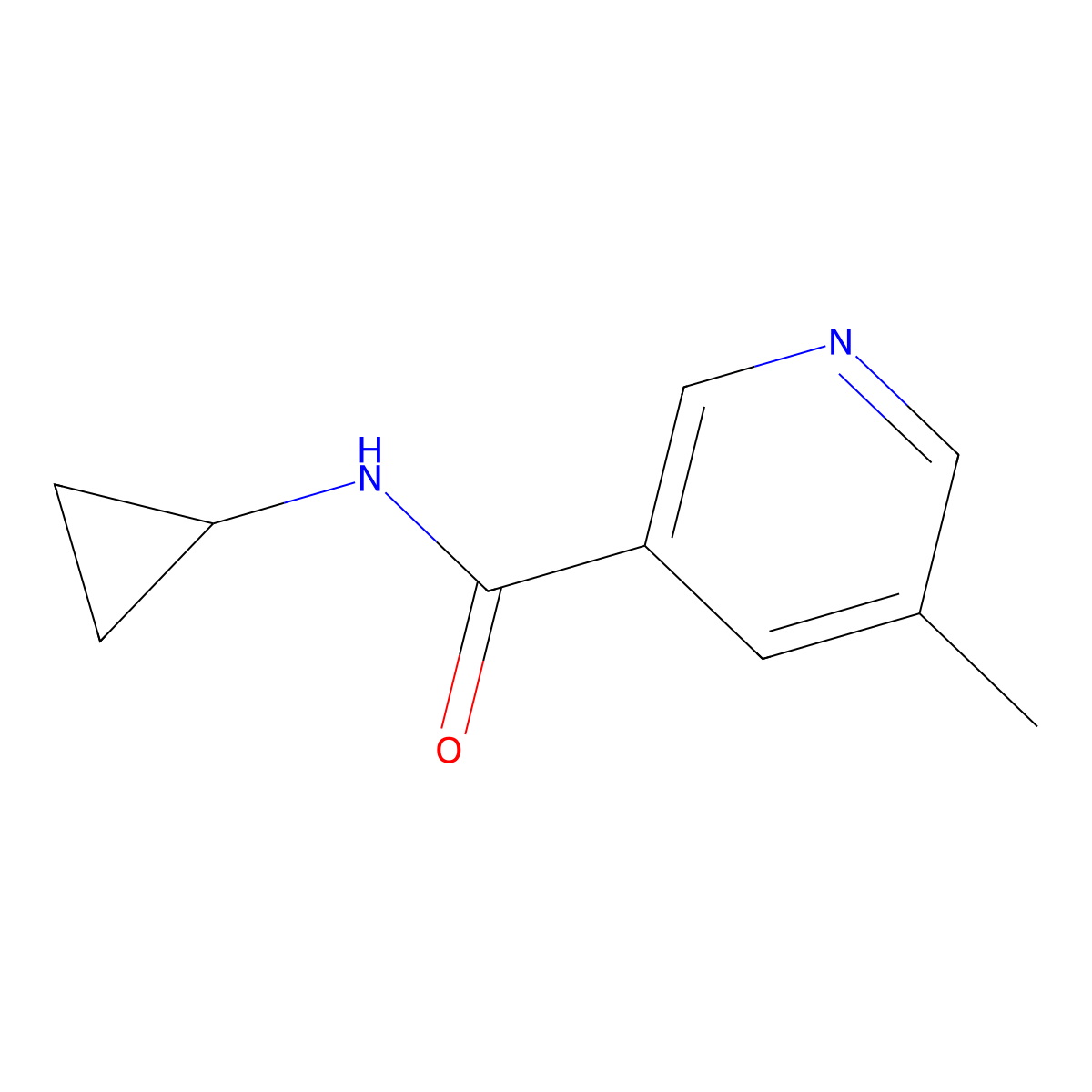 N-Cyclopropyl-5-methyl-3-pyridinecarboxamide molecular structure, CAS 1485192-42-4