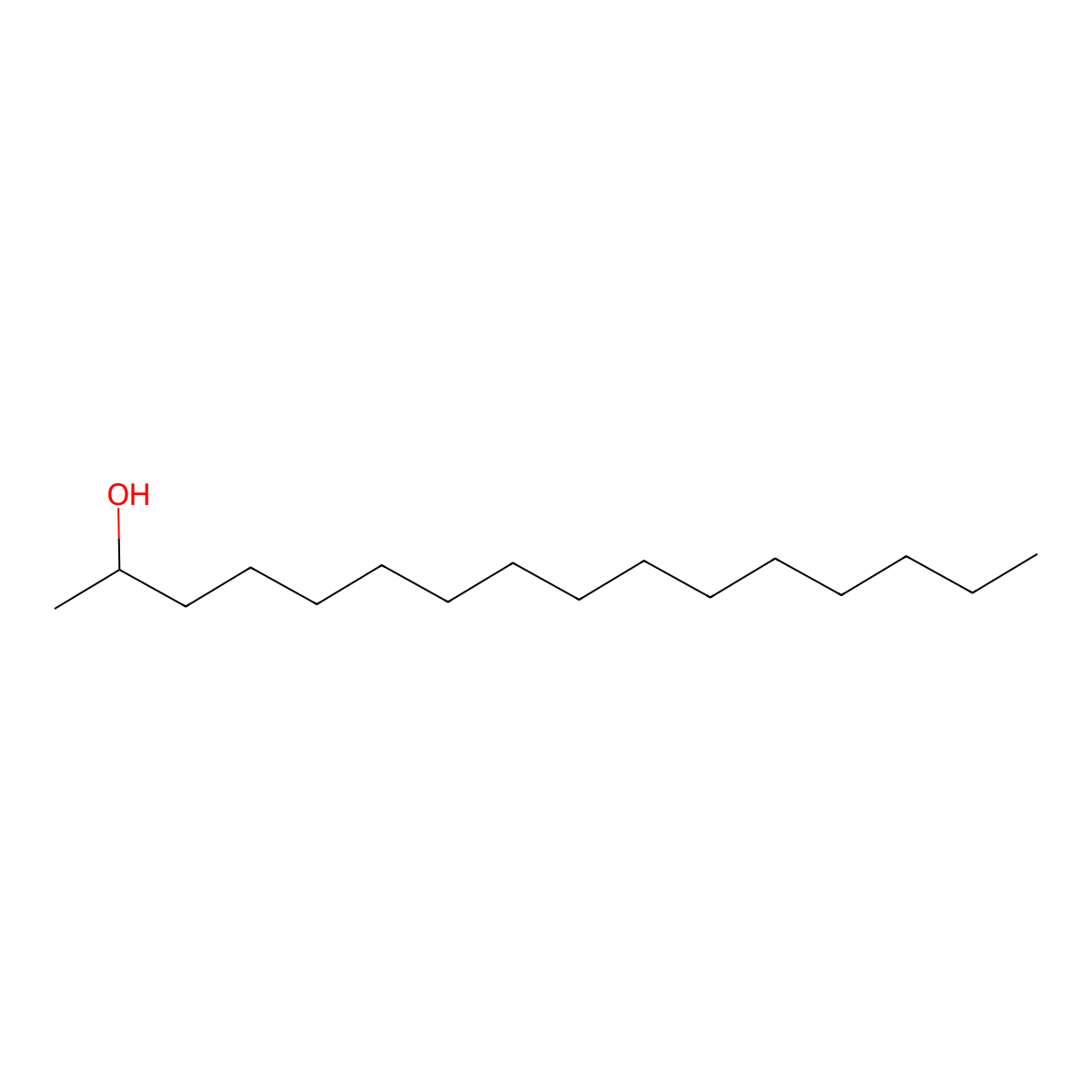 2-Hexadecanol molecular structure, CAS 14852-31-4