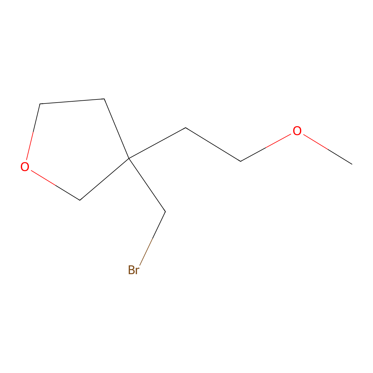 3-(Bromomethyl)-3-(2-methoxyethyl)oxolane molecular structure, CAS 1485206-94-7
