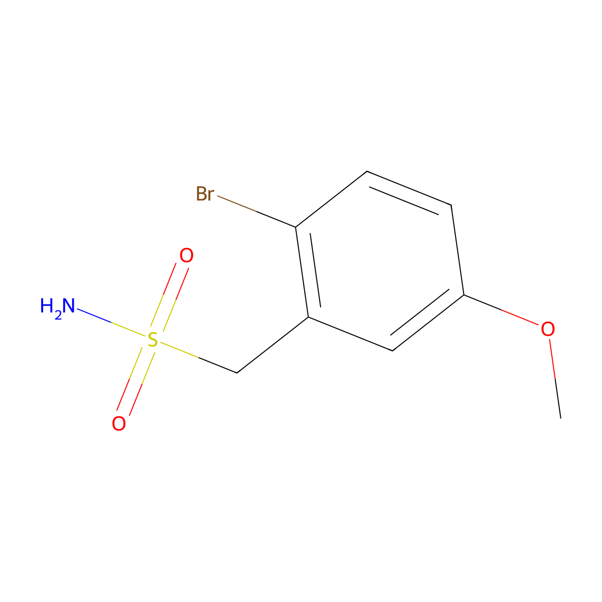 (2-Bromo-5-methoxyphenyl)methanesulfonamide molecular structure, CAS 1485213-91-9