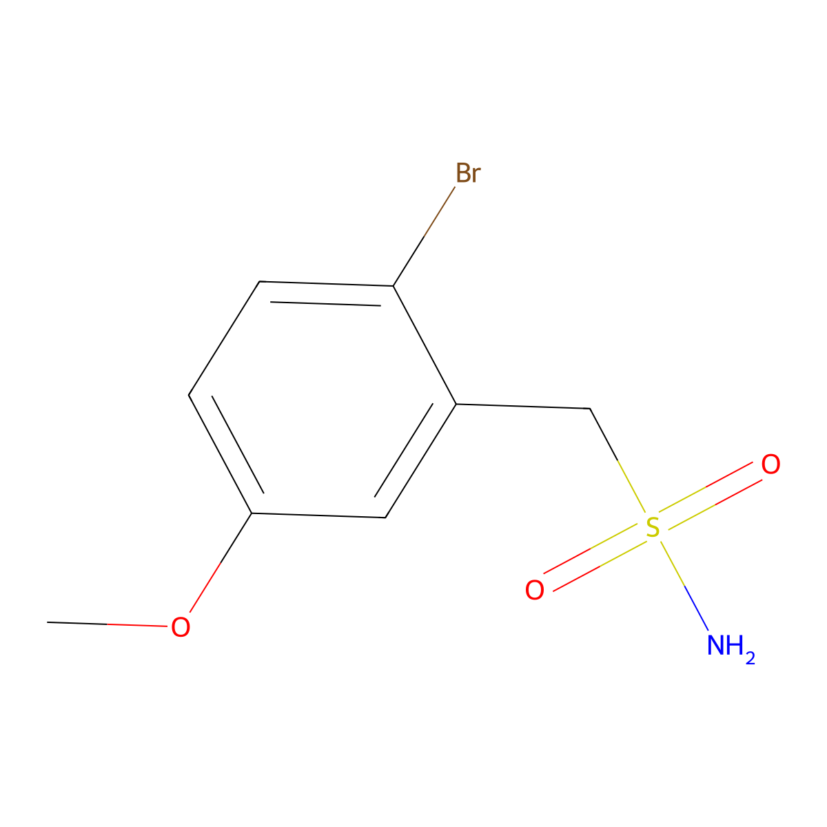 (2-Bromo-5-methoxyphenyl)methanesulfonamide molecular structure, CAS 1485213-91-9