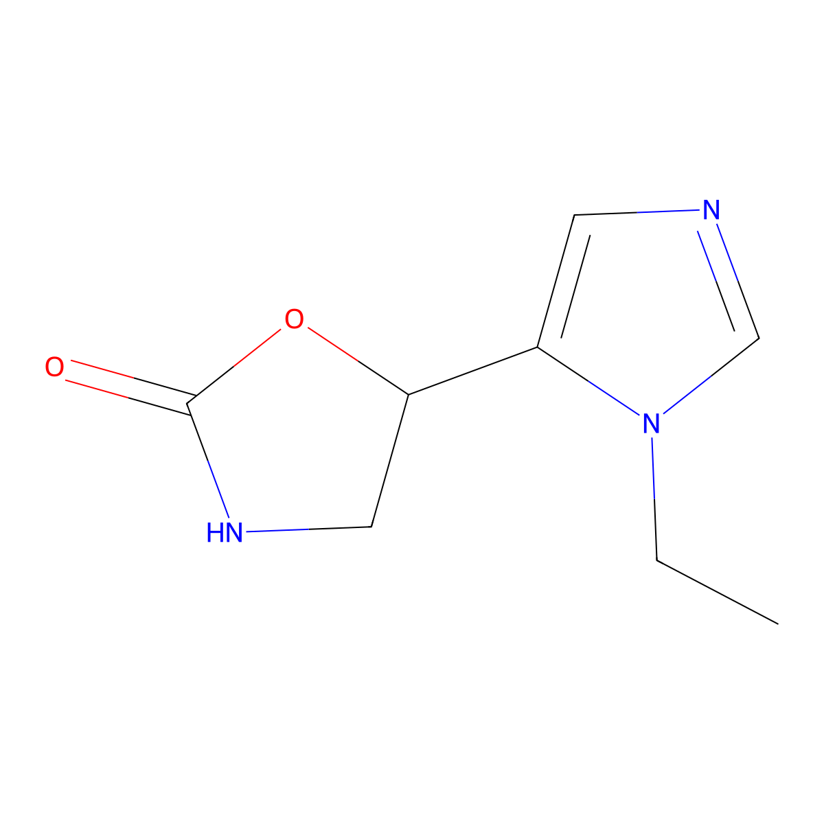 5-(1-Ethyl-1h-imidazol-5-yl)oxazolidin-2-one molecular structure, CAS 1485239-45-9