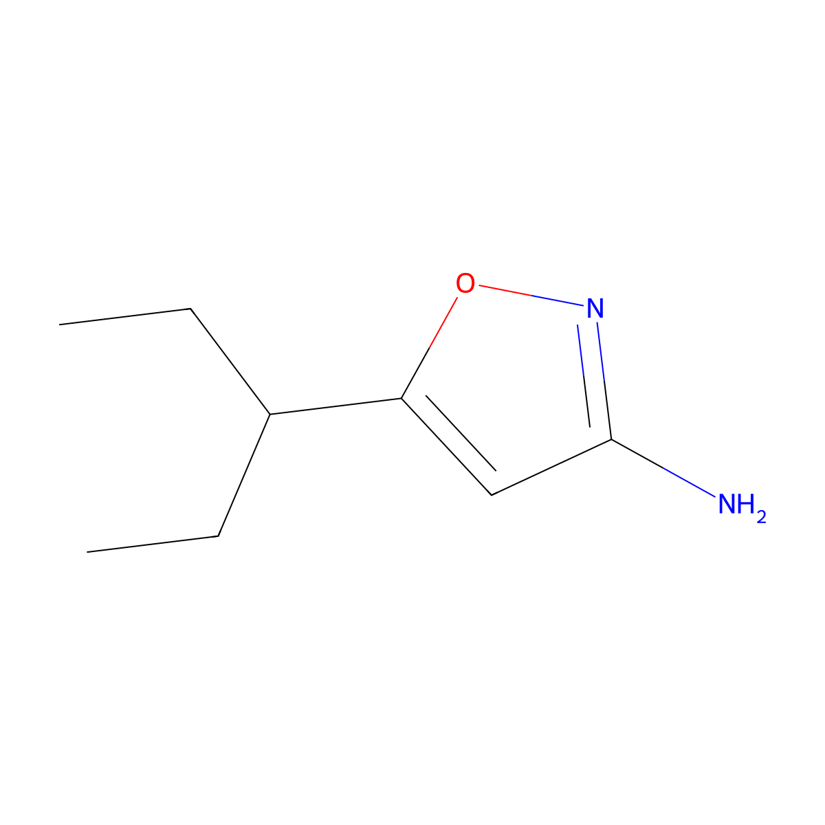 5-(Pentan-3-yl)isoxazol-3-amine molecular structure, CAS 1485242-50-9