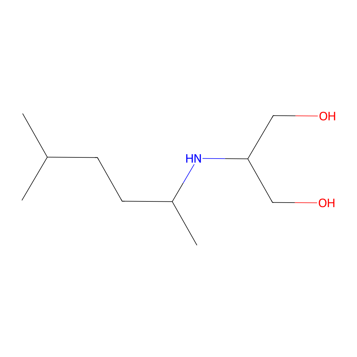 2-[(5-Methylhexan-2-yl)amino]propane-1,3-diol molecular structure, CAS 1485249-81-7