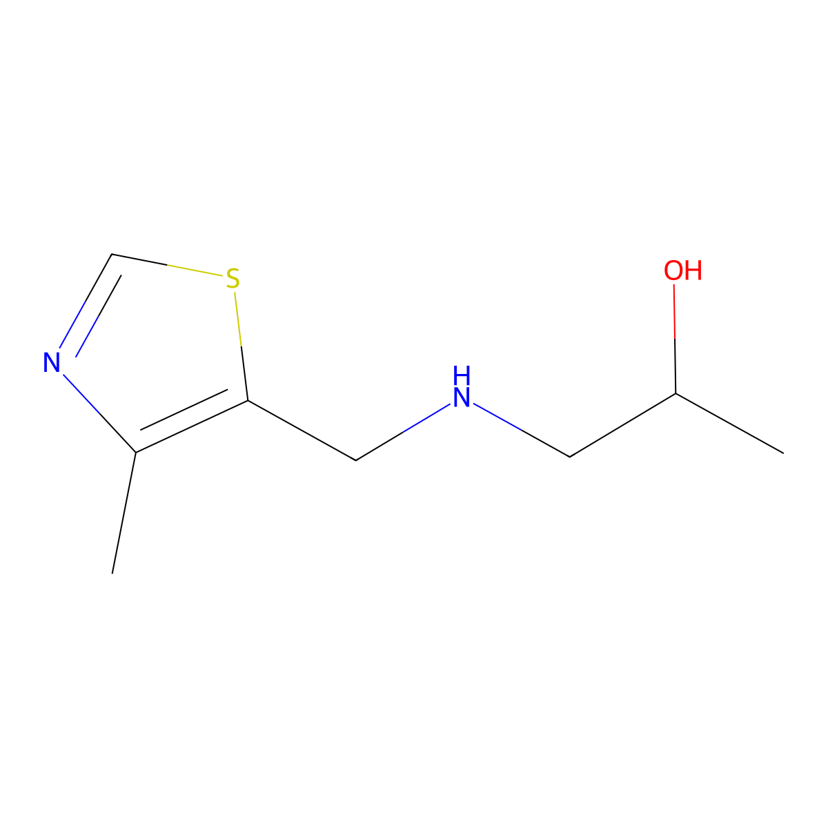 1-{[(4-Methyl-1,3-thiazol-5-yl)methyl]amino}propan-2-ol molecular structure, CAS 1485251-98-6