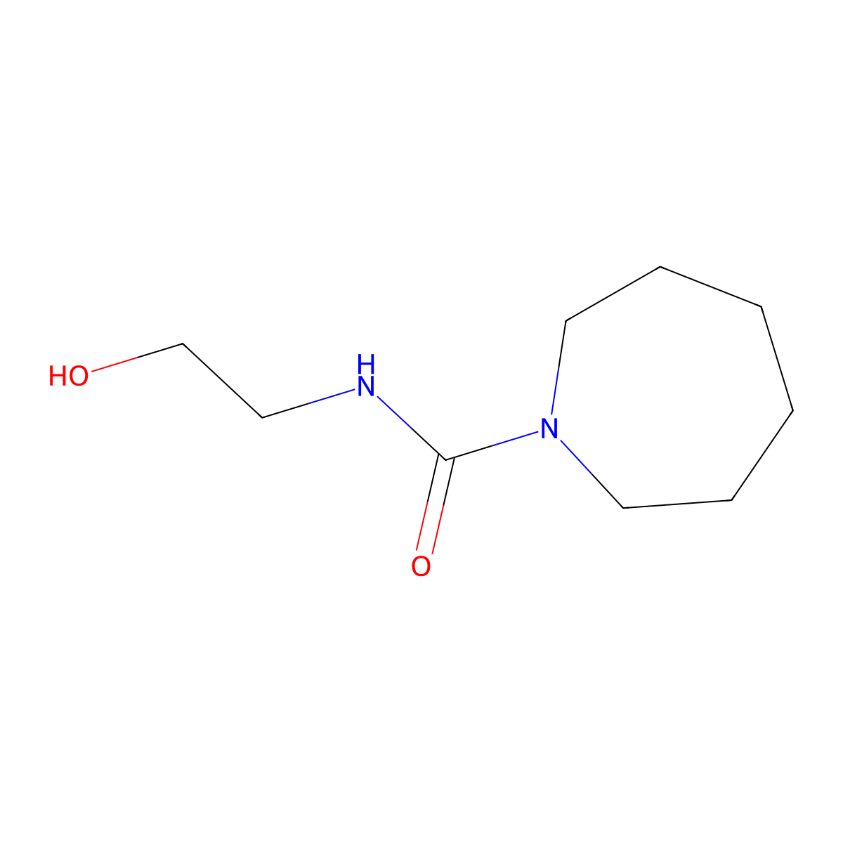 N-(2-hydroxyethyl)azepane-1-carboxamide molecular structure, CAS 1485264-71-8