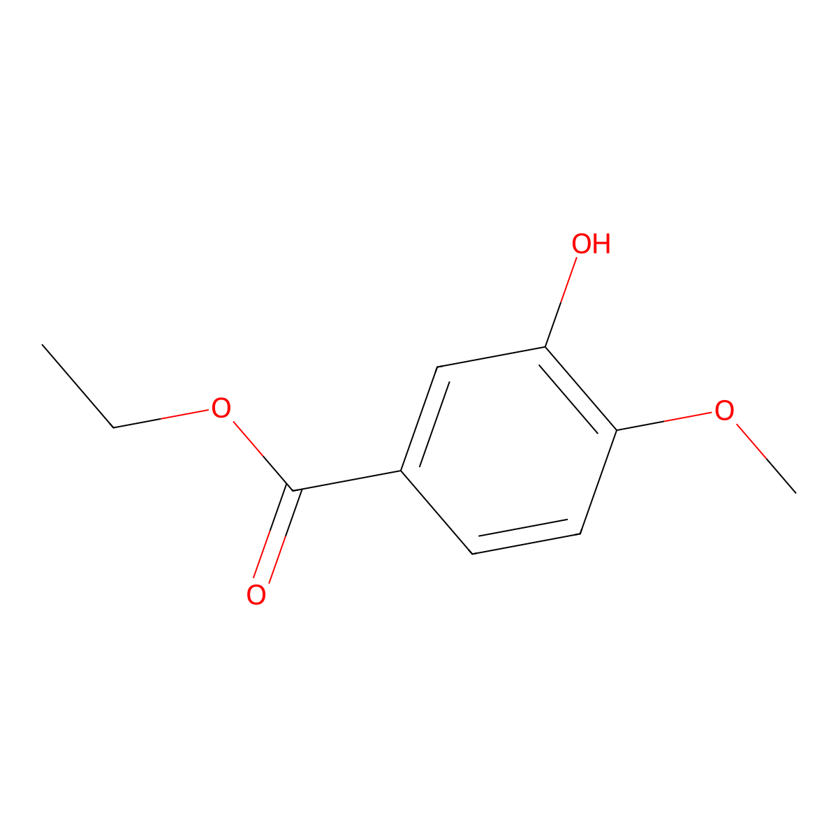 Ethyl 3-hydroxy-4-methoxybenzoate molecular structure, CAS 148527-38-2