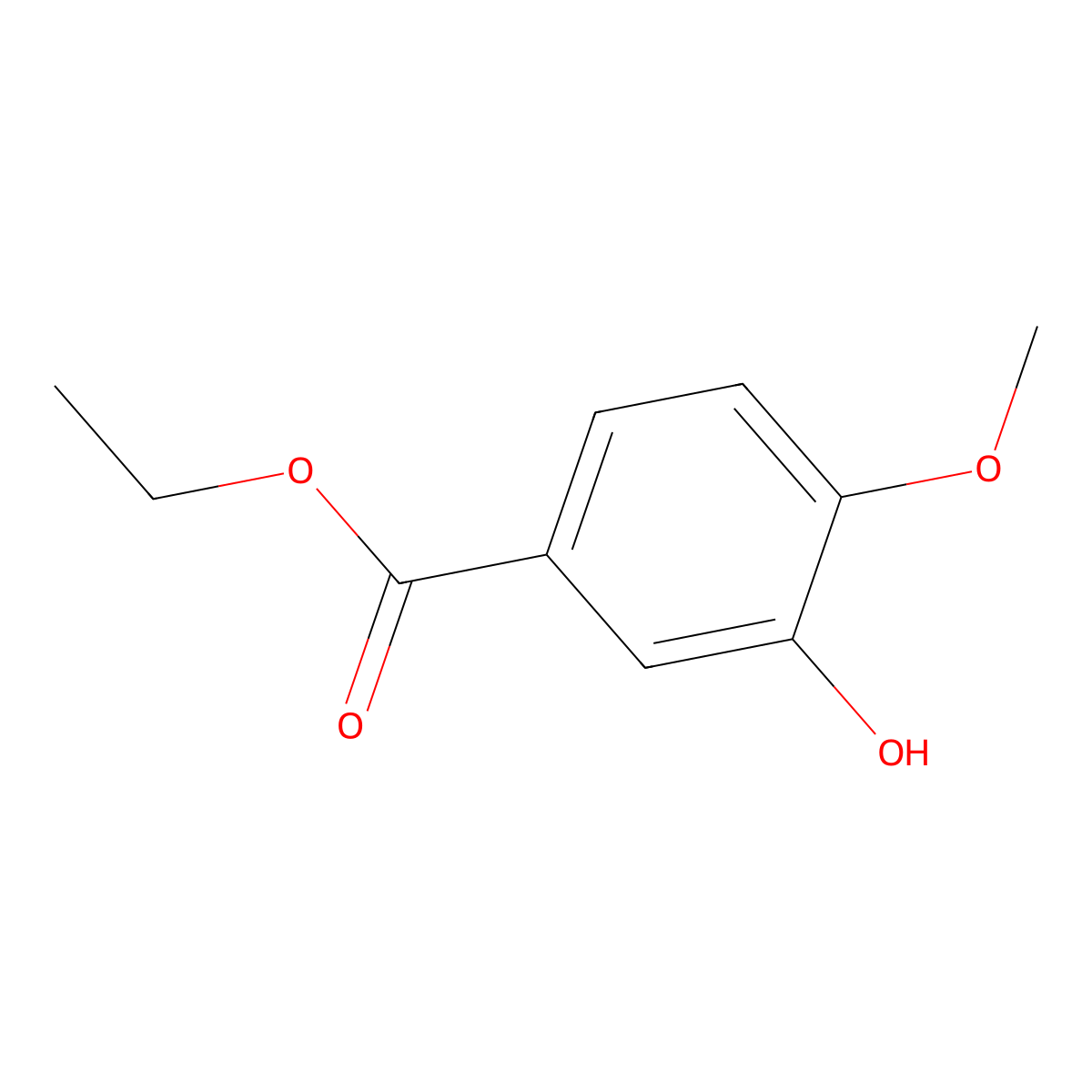 Ethyl 3-hydroxy-4-methoxybenzoate molecular structure, CAS 148527-38-2
