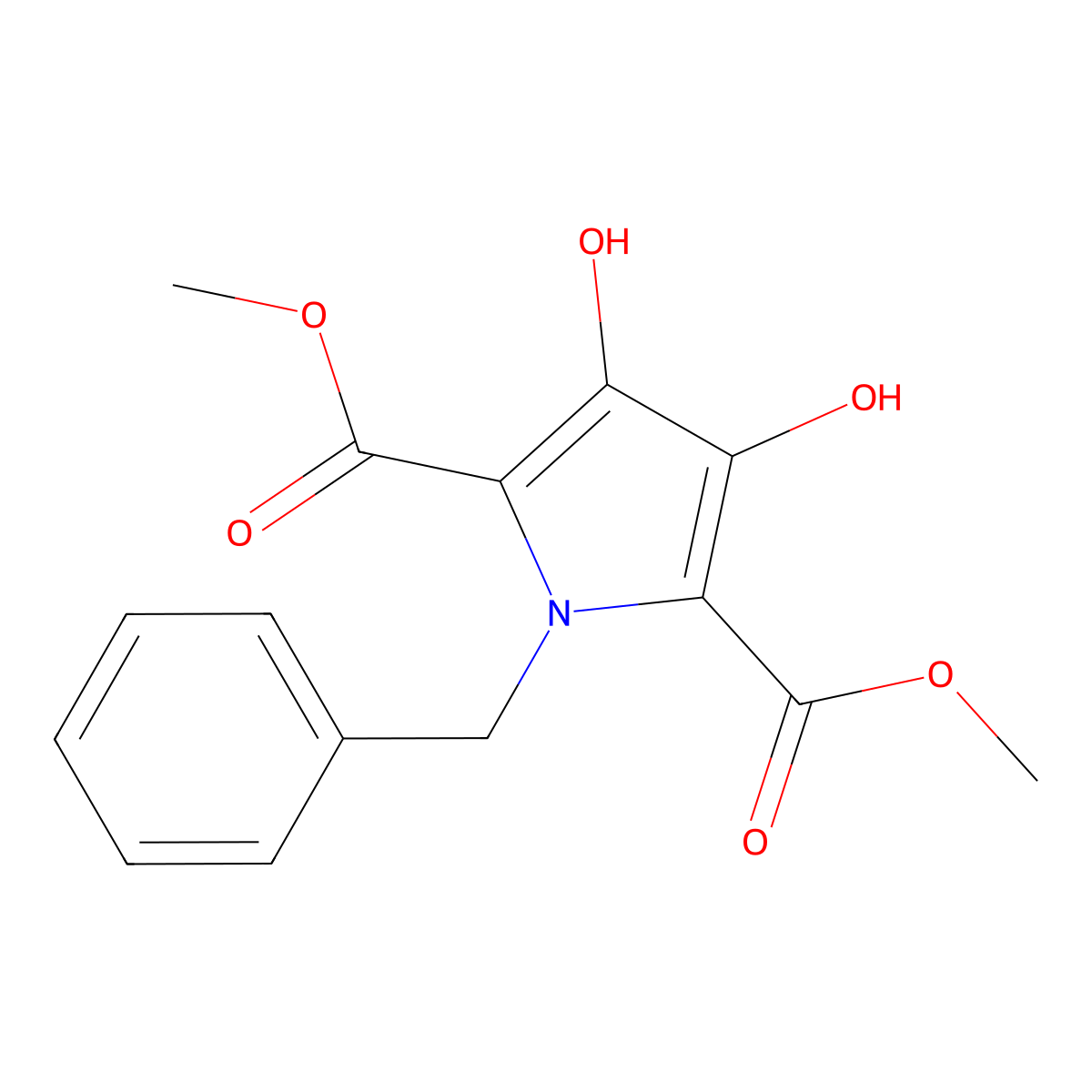2,5-Dimethyl 1-benzyl-3,4-dihydroxy-1H-pyrrole-2,5-dicarboxylate molecular structure, CAS 148528-45-4