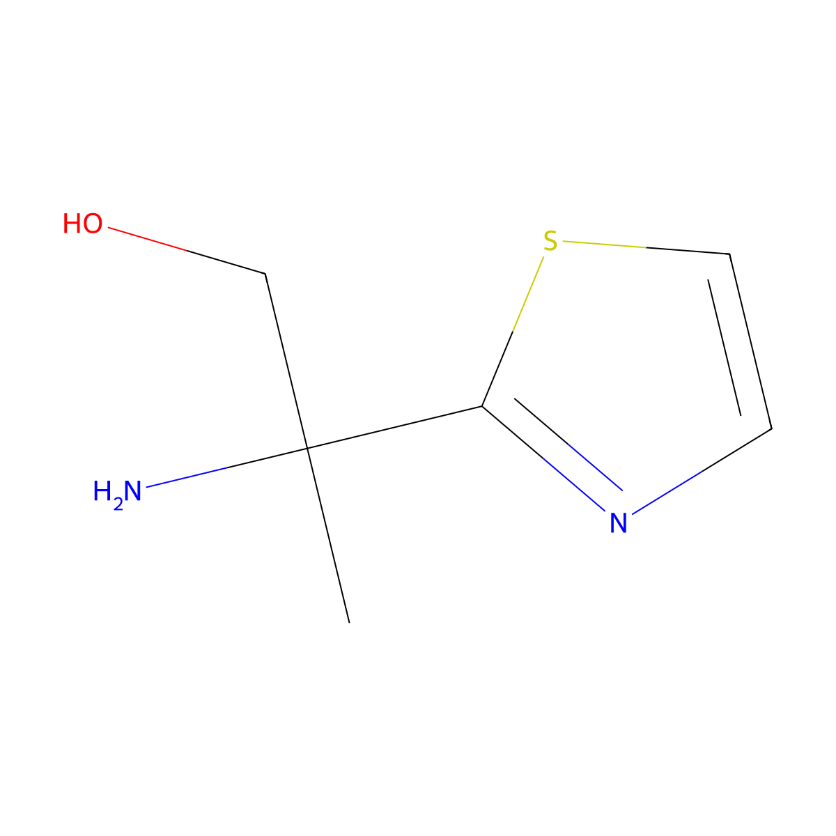 2-Amino-2-(thiazol-2-yl)propan-1-ol molecular structure, CAS 1485285-93-5