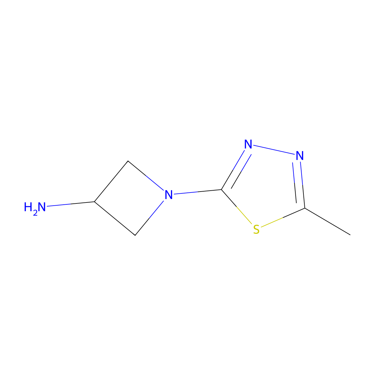 1-(5-Methyl-1,3,4-thiadiazol-2-yl)azetidin-3-amine molecular structure, CAS 1485287-30-6