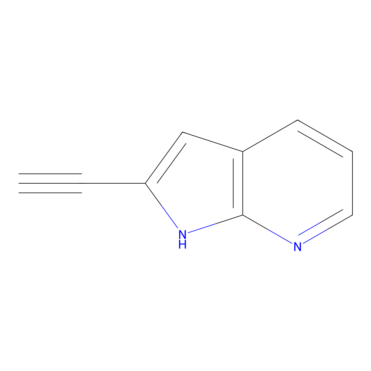 2-ethynyl-1H-pyrrolo[2,3-b]pyridine molecular structure, CAS 1485294-64-1