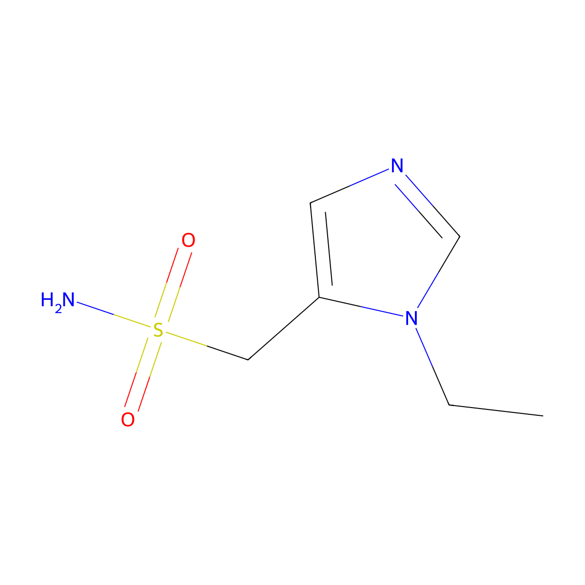 (1-Ethyl-1H-imidazol-5-yl)methanesulfonamide molecular structure, CAS 1485300-16-0