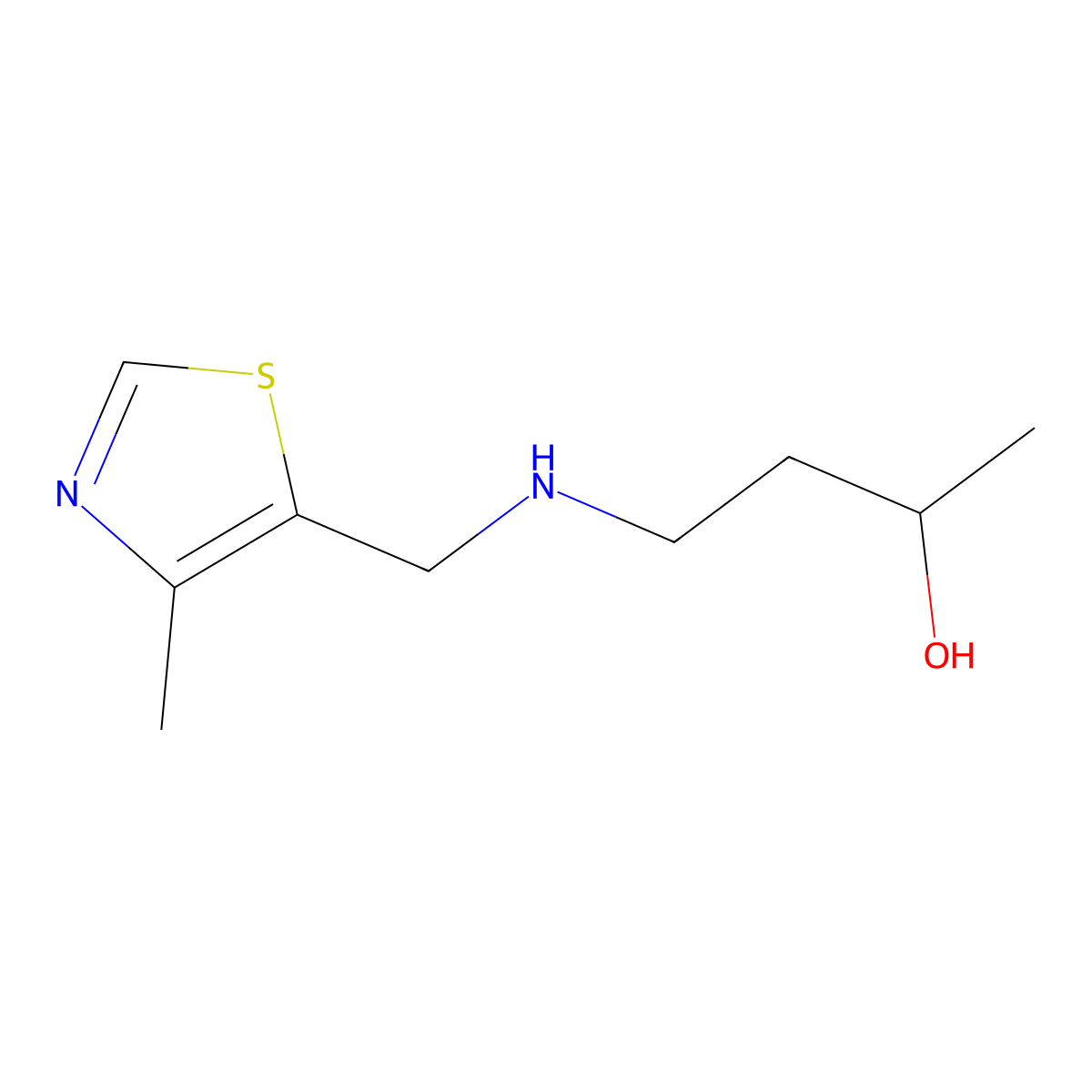 4-{[(4-Methyl-1,3-thiazol-5-yl)methyl]amino}butan-2-ol molecular structure, CAS 1485301-52-7
