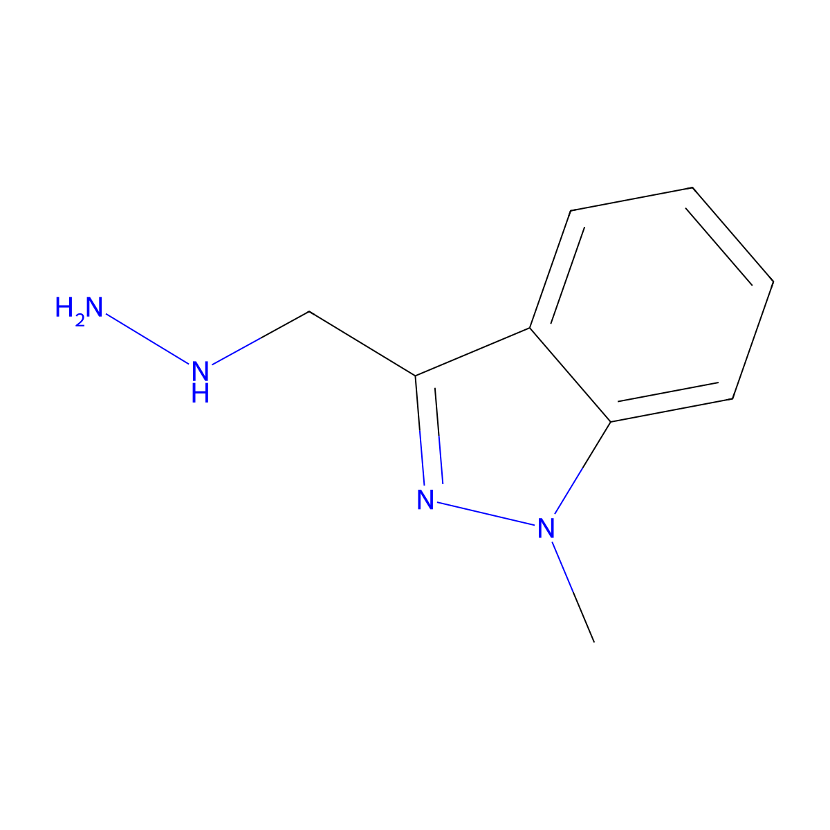3-(hydrazinylmethyl)-1-methyl-1H-indazole molecular structure, CAS 1485306-35-1