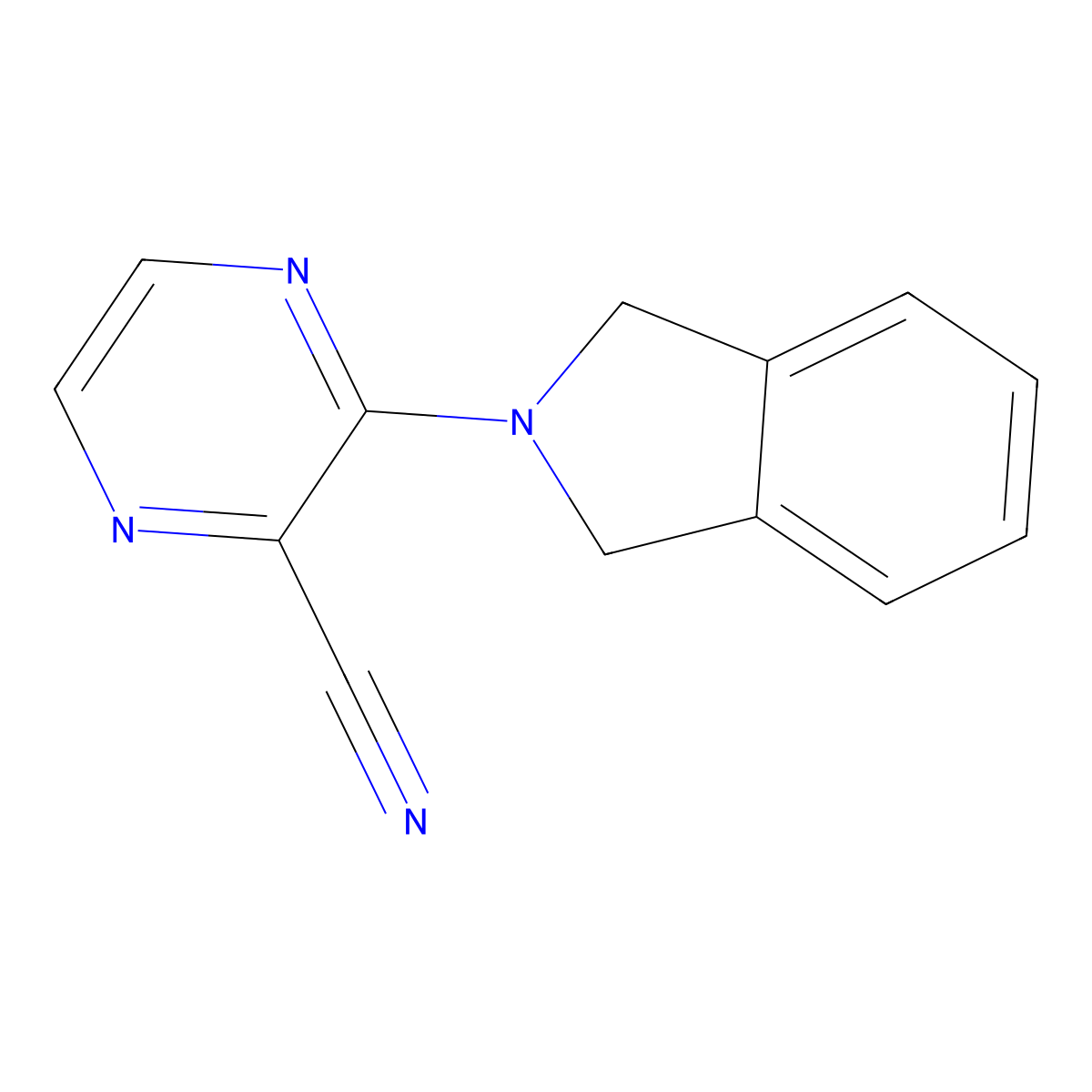 3-(Isoindolin-2-yl)pyrazine-2-carbonitrile molecular structure, CAS 1485328-47-9