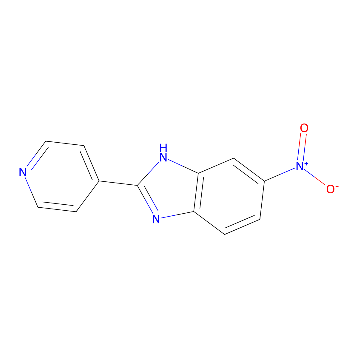 5-Nitro-2-(4-pyridinyl)-1H-benzimidazole molecular structure, CAS 148533-73-7