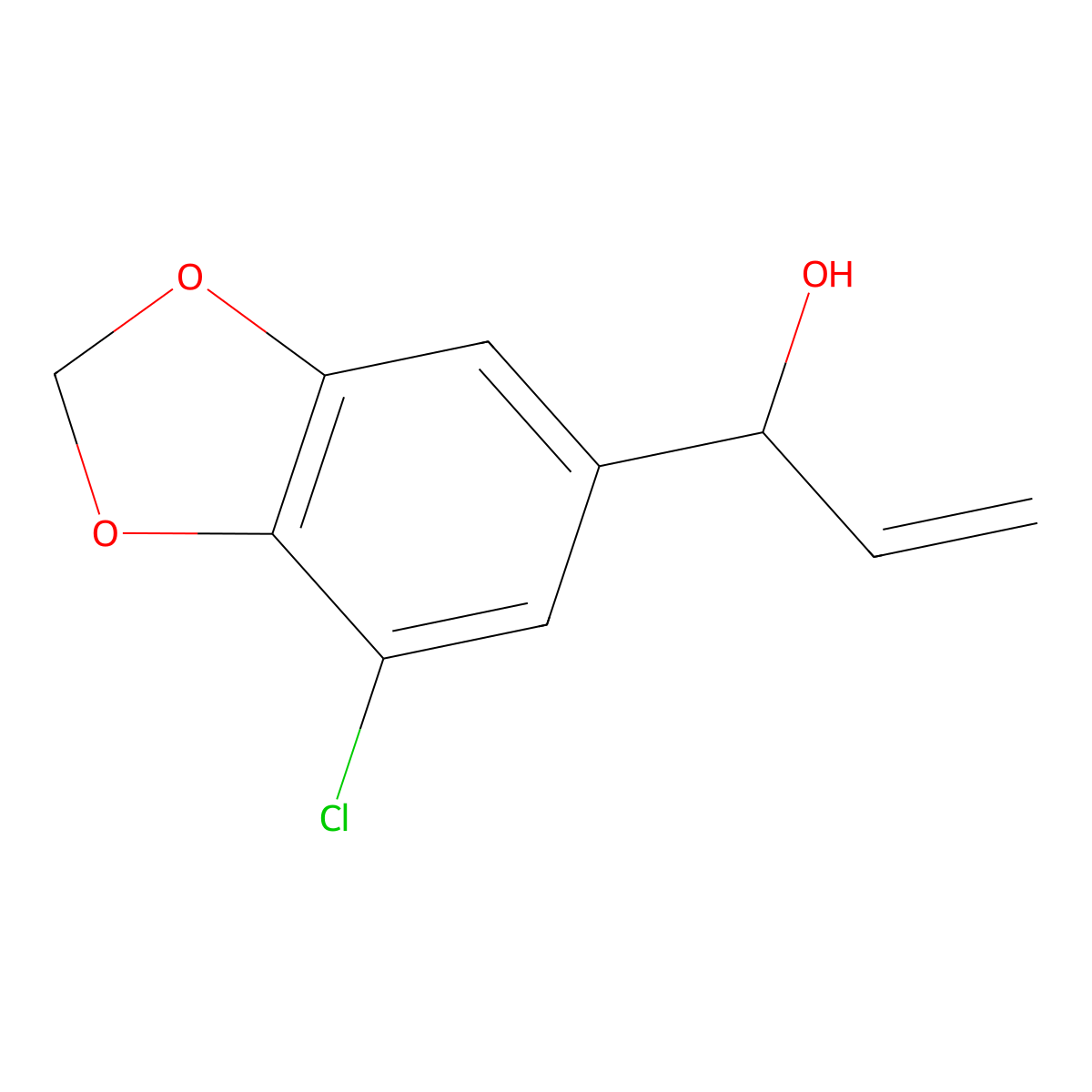 1-(7-Chlorobenzo[d][1,3]dioxol-5-yl)prop-2-en-1-ol molecular structure, CAS 1485339-03-4