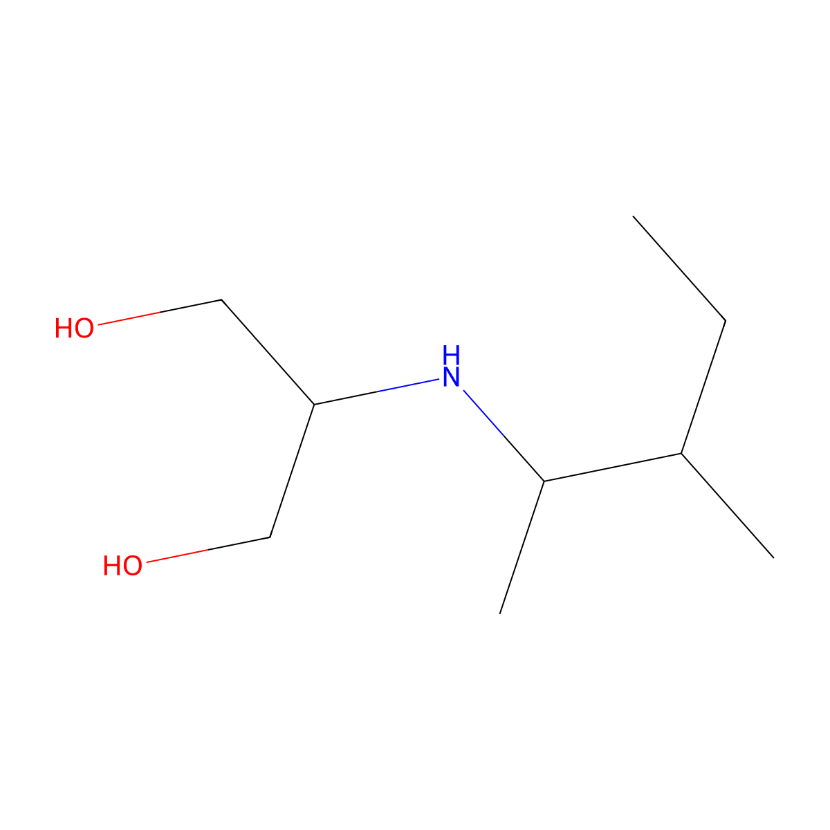 2-[(3-Methylpentan-2-yl)amino]propane-1,3-diol molecular structure, CAS 1485344-38-4