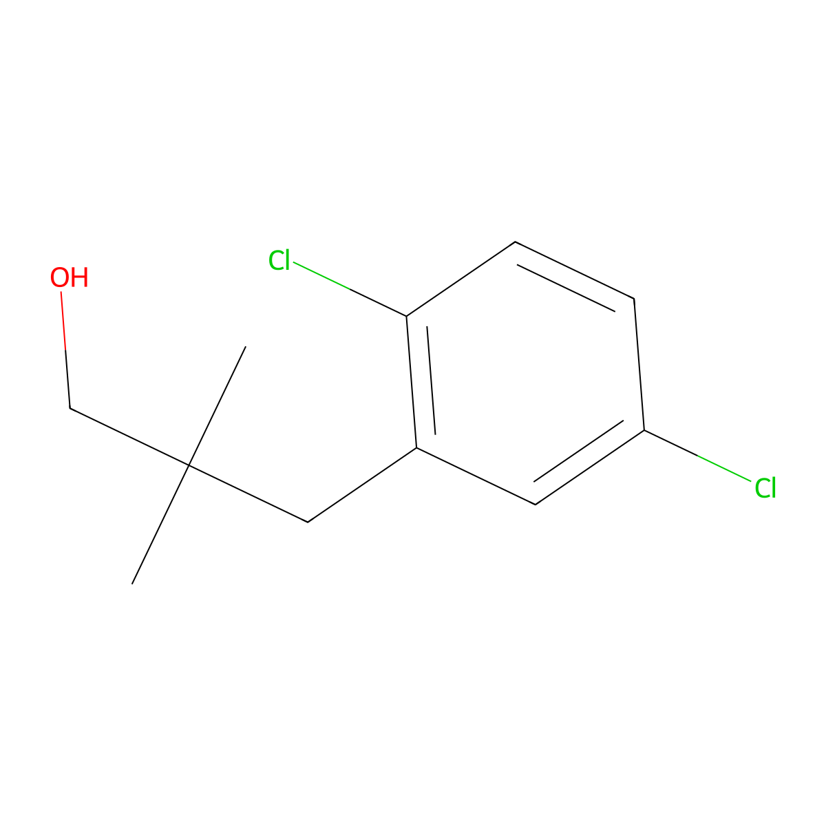 3-(2,5-Dichlorophenyl)-2,2-dimethylpropan-1-ol molecular structure, CAS 1485344-42-0