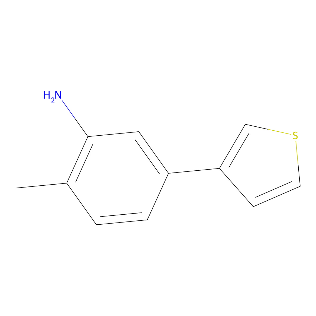 2-Methyl-5-(thiophen-3-yl)aniline molecular structure, CAS 1485346-11-9