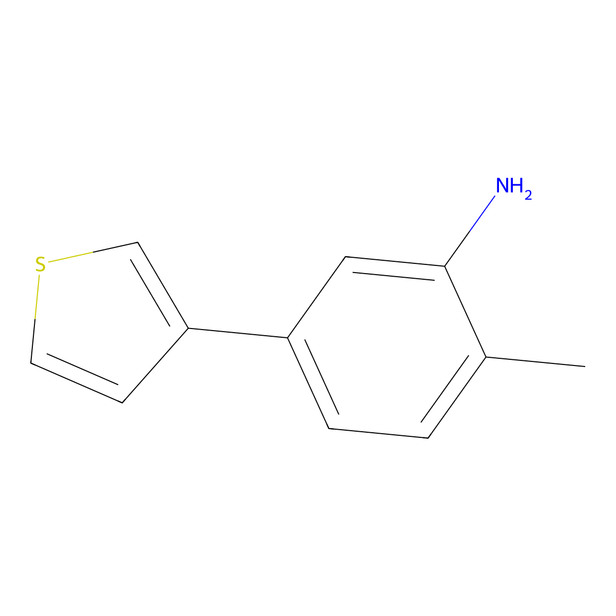 2-Methyl-5-(thiophen-3-yl)aniline molecular structure, CAS 1485346-11-9