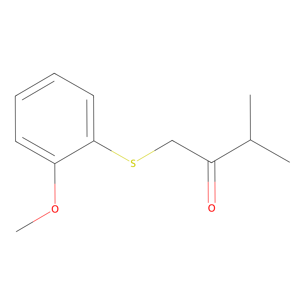 1-((2-Methoxyphenyl)thio)-3-methylbutan-2-one molecular structure, CAS 1485357-84-3