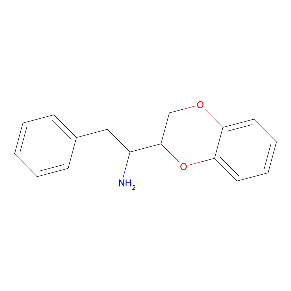 1-(2,3-Dihydro-1,4-benzodioxin-2-yl)-2-phenylethan-1-amine molecular structure, CAS 1485392-13-9
