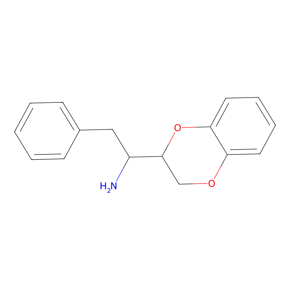 1-(2,3-Dihydro-1,4-benzodioxin-2-yl)-2-phenylethan-1-amine molecular structure, CAS 1485392-13-9