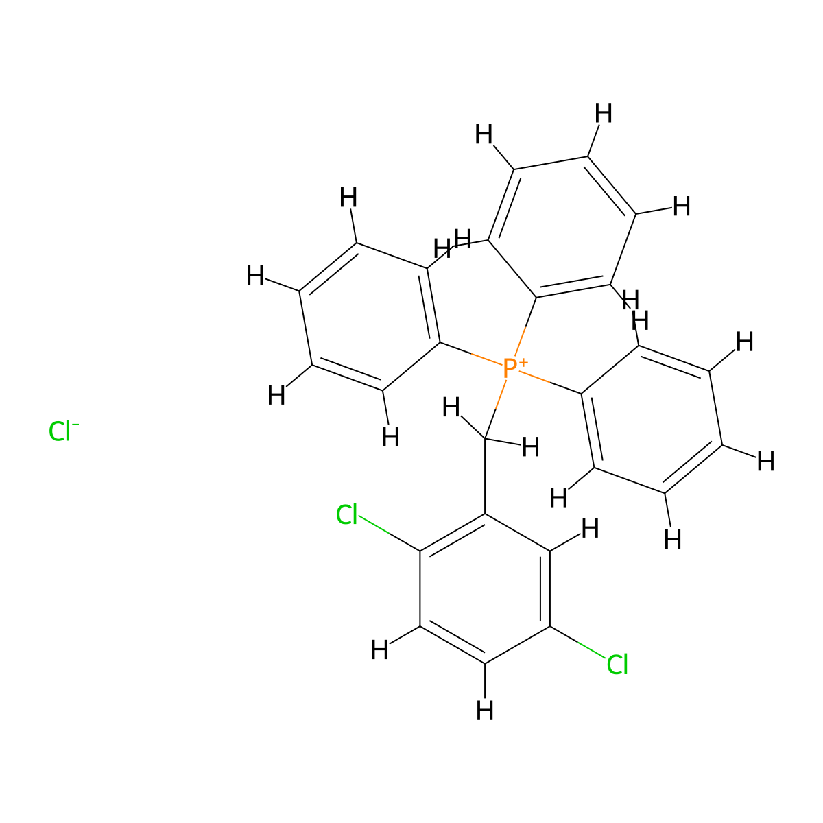 [(2,5-Dichlorophenyl)methyl]triphenylphosphanium chloride molecular structure, CAS 1485415-16-4