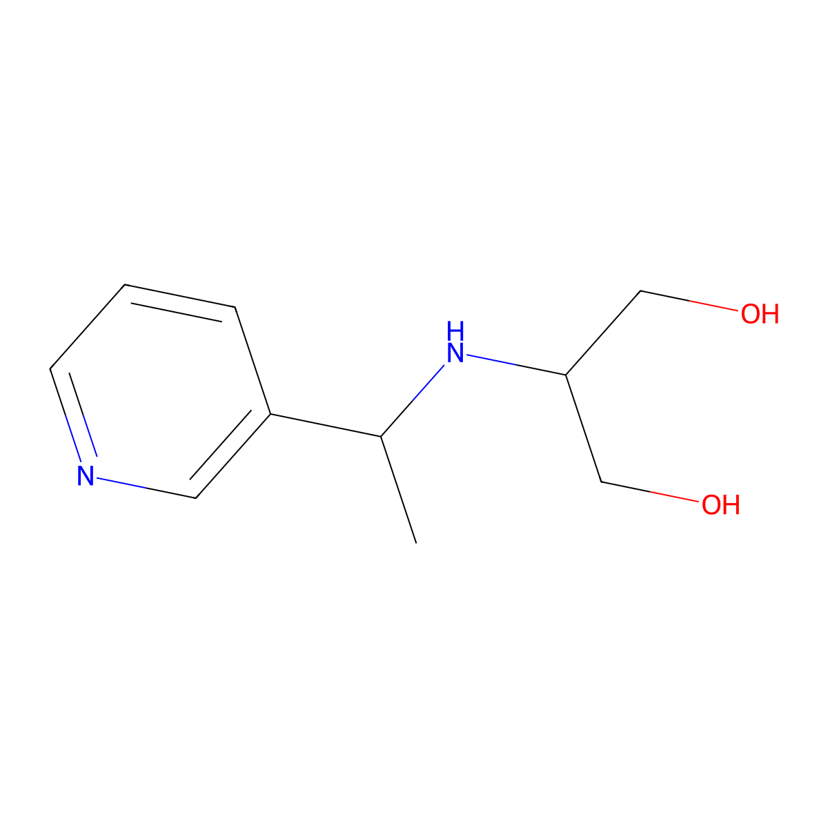 2-{[1-(Pyridin-3-yl)ethyl]amino}propane-1,3-diol molecular structure, CAS 1485421-81-5
