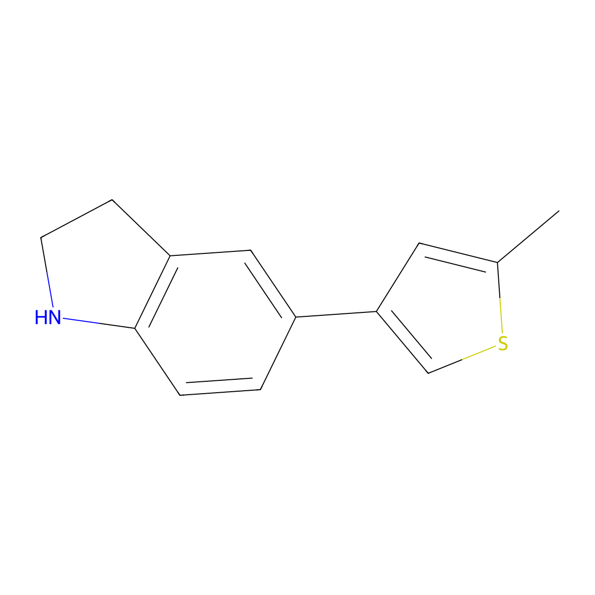 5-(5-Methylthiophen-3-yl)indoline molecular structure, CAS 1485425-87-3
