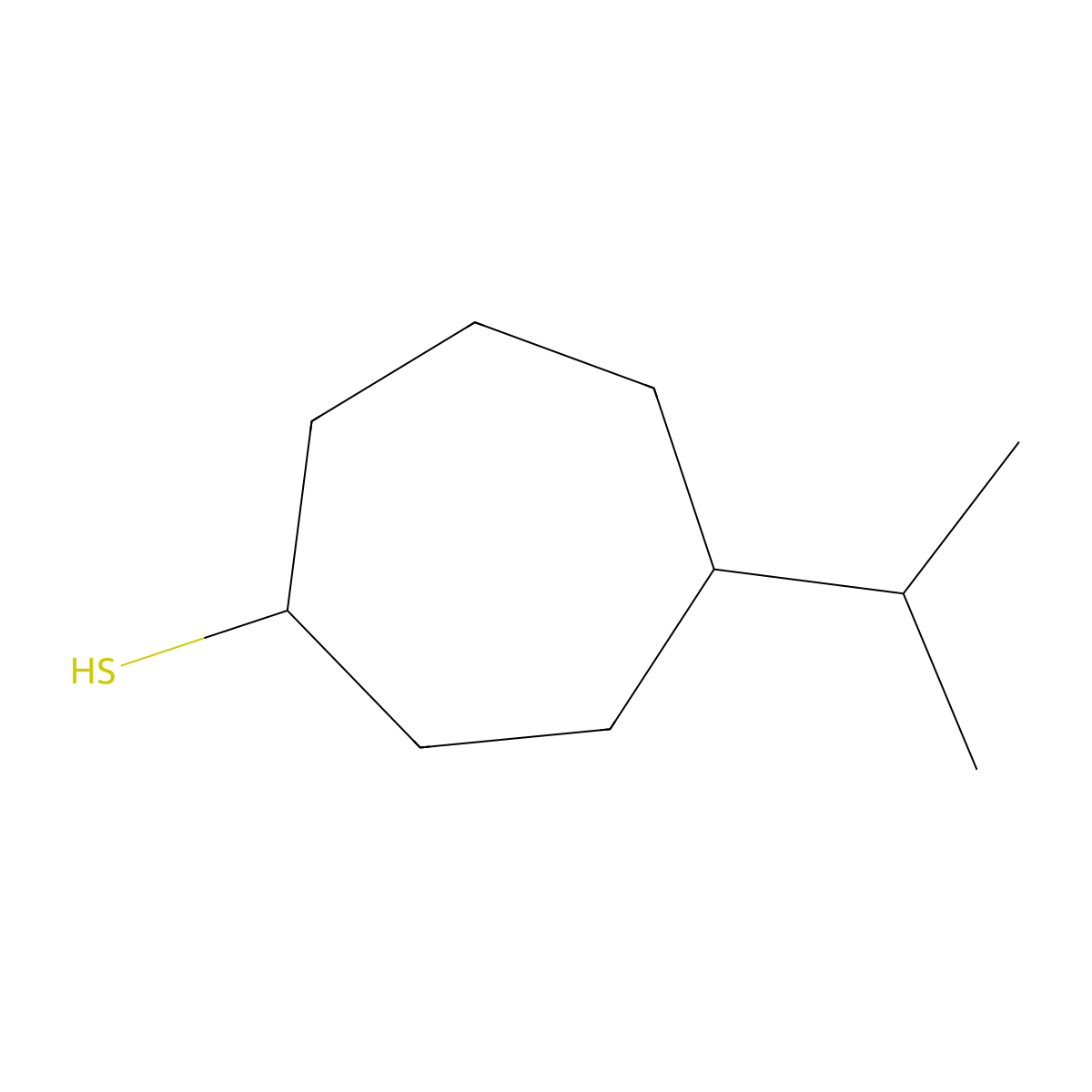 4-(Propan-2-yl)cycloheptane-1-thiol molecular structure, CAS 1485434-91-0