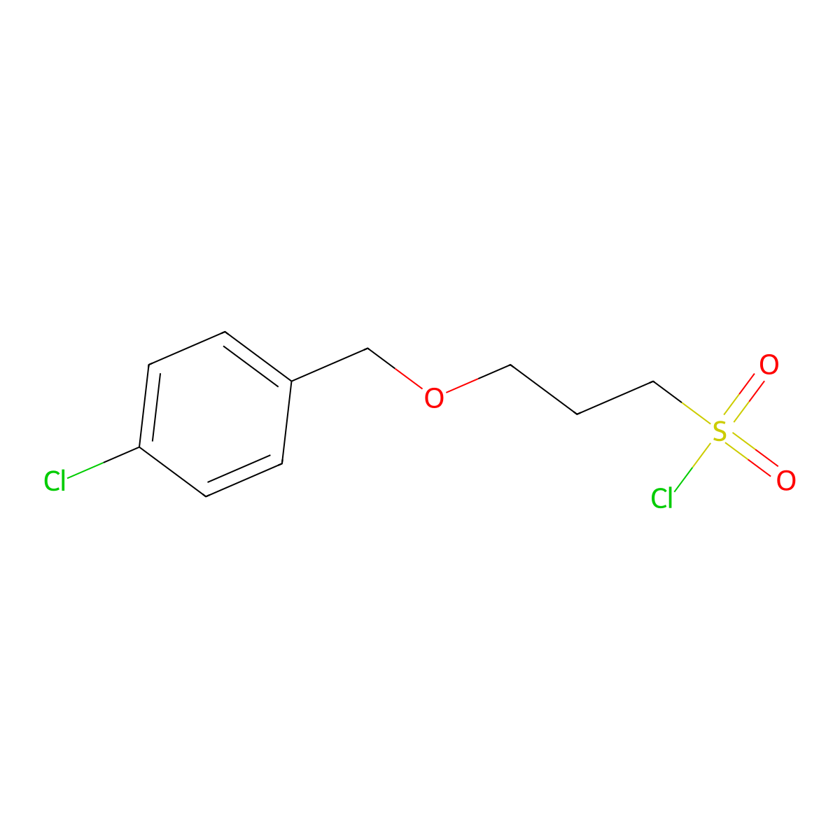 3-((4-Chlorobenzyl)oxy)propane-1-sulfonyl chloride molecular structure, CAS 1485443-52-4