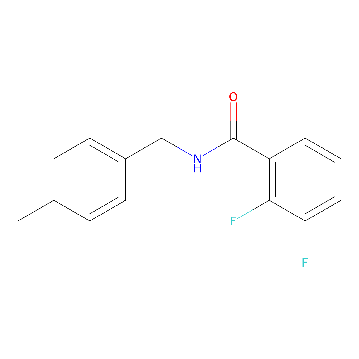 2,3-difluoro-N-[(4-methylphenyl)methyl]benzamide molecular structure, CAS 1485445-16-6