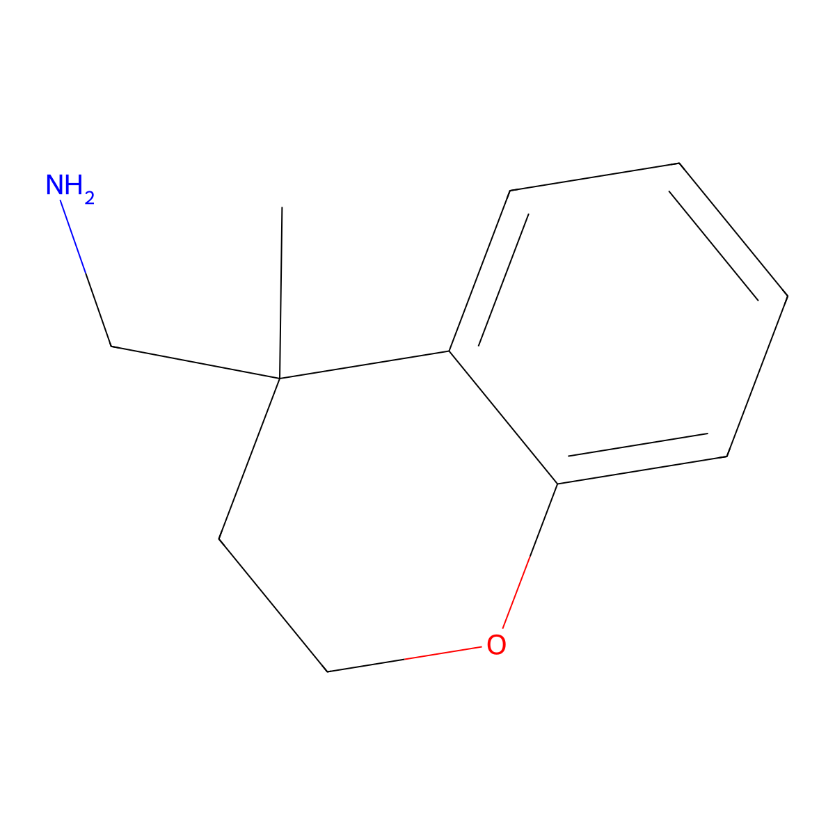 (4-methyl-3,4-dihydro-2H-1-benzopyran-4-yl)methanamine molecular structure, CAS 1485459-52-6