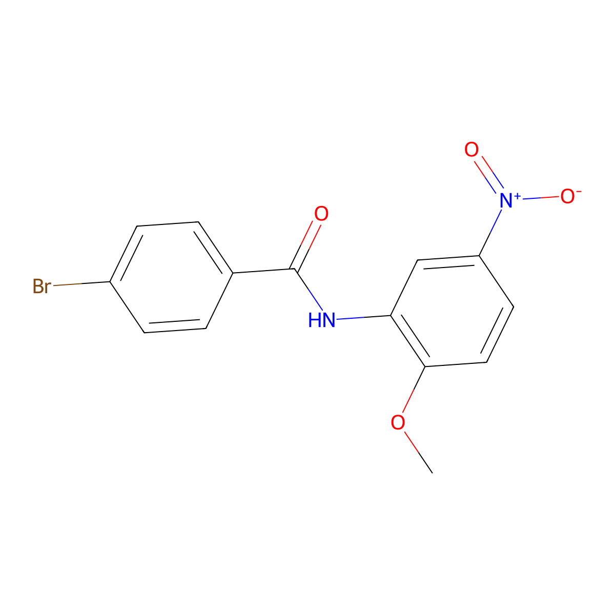 4-bromo-N-(2-methoxy-5-nitrophenyl)benzamide molecular structure, CAS 148546-74-1