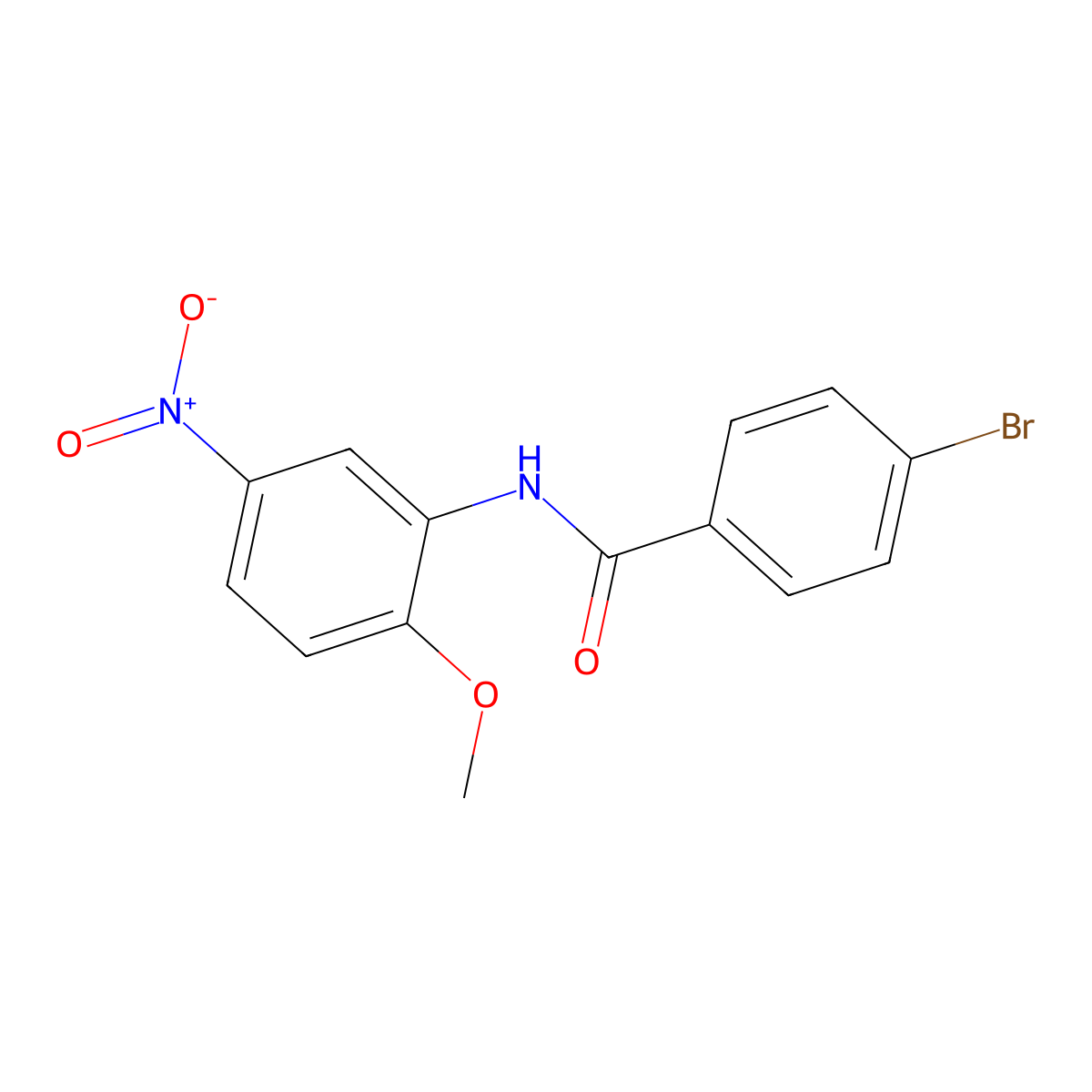 4-bromo-N-(2-methoxy-5-nitrophenyl)benzamide molecular structure, CAS 148546-74-1