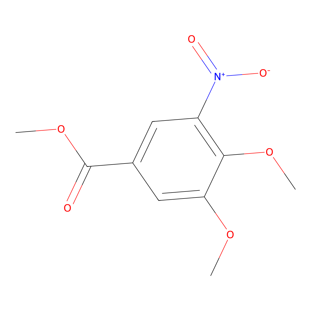 Methyl 3,4-dimethoxy-5-nitrobenzoate molecular structure, CAS 148546-84-3