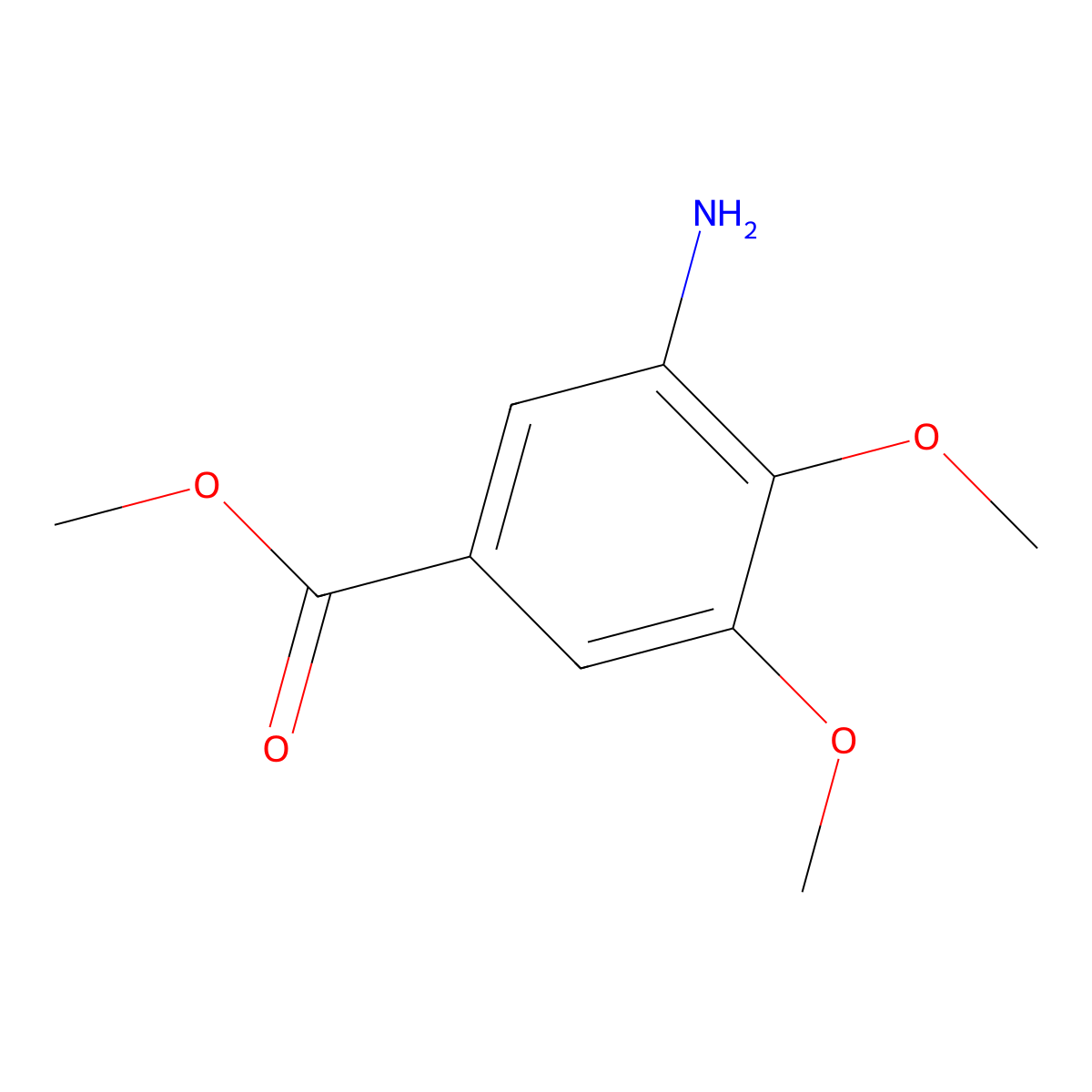 Methyl 3-amino-4,5-dimethoxybenzoate molecular structure, CAS 148546-85-4