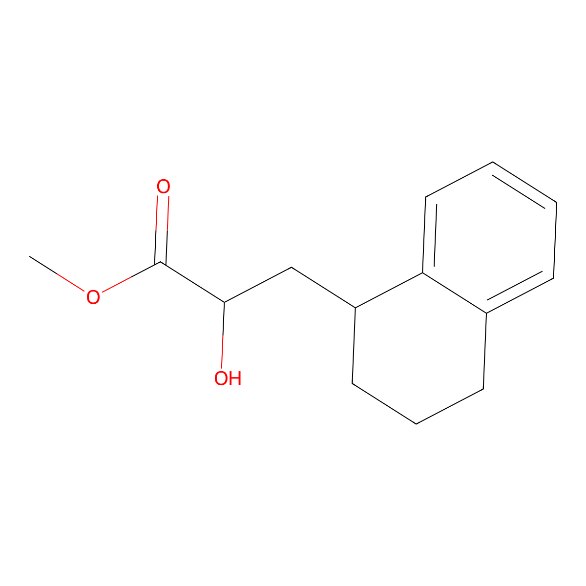 Methyl 2-hydroxy-3-(1,2,3,4-tetrahydronaphthalen-1-yl)propanoate molecular structure, CAS 1485461-49-1